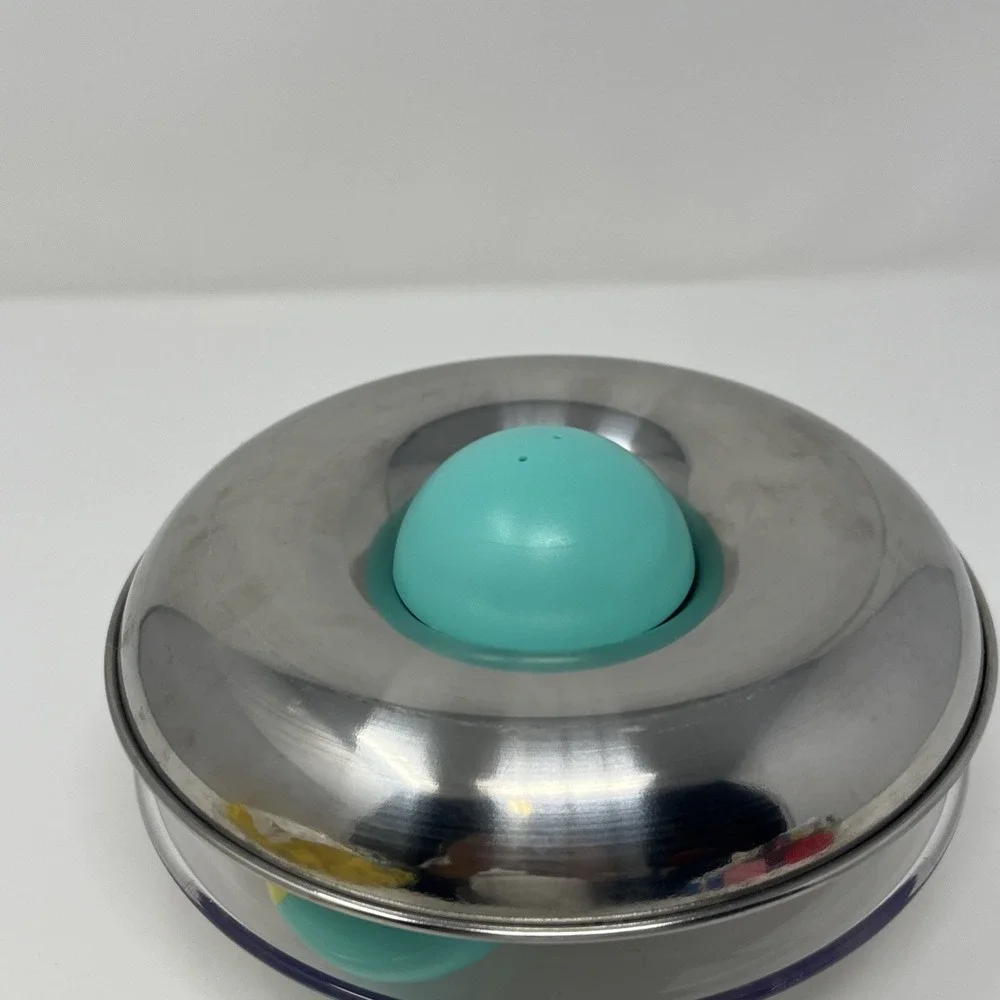 LOVEVERY Tip and Turn Stainless Steel Toy from Explorer Play Kit 9-10 Mos